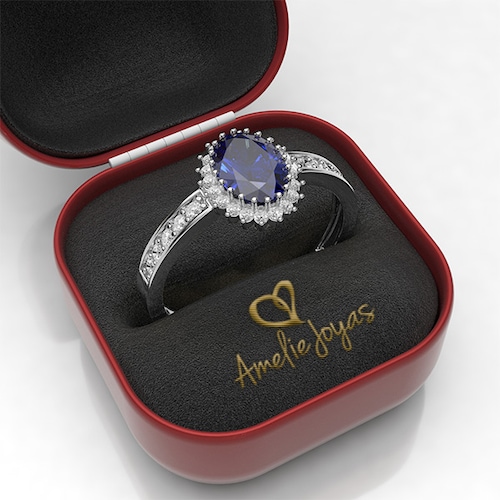 Anillo para dama en Oro Blanco de 10K Amelie Joyas