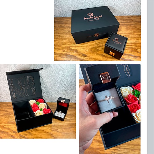Anillo para dama en Oro Blanco de 10K Amelie Joyas