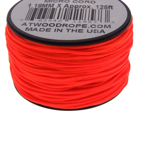 Rg1283 Rollo Parachute Cord Paracord Micro Cord Naranja Neon.