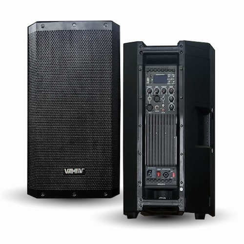 Bafle Amplificado Vamav Mercury 12 color negro.