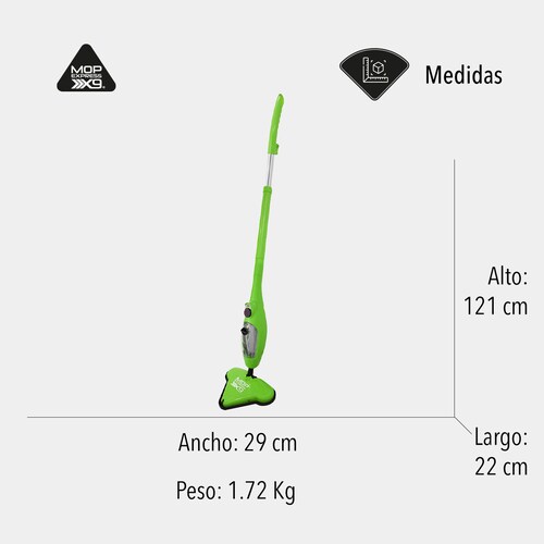 H2O Trapeador Limpiador Vapor Spin Magic Mop Express X9 Piso.