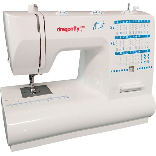 Maquina Coser Mecanica 66 Puntadas Longitud y Ancho de Puntada Ajustable Luz Led Ojal 4 Pasos