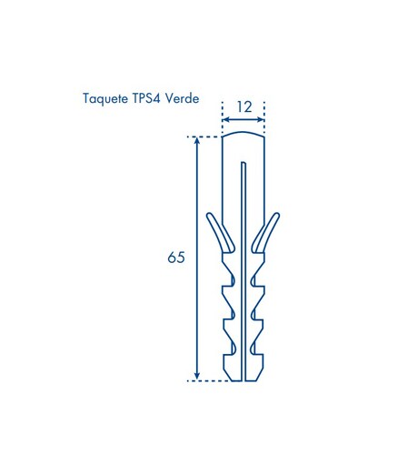 TAQUETE THORSMAN TPS4 VERDE 12X60, 5 BOLSAS C/100 PZAS CADA BOLSA 1107-07100