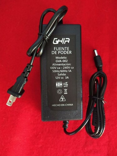 Fuente De Poder Individual Equipos Cctv 12v 3amp Camaras GVA-002 Casa Seguridad Video Vigilancia Adaptador