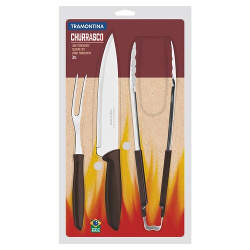 Kit Para Asado Tramontina 23498449 3pzs Churrasco/Plenus END1D 