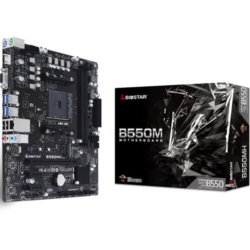 Tarjeta Madre BIOSTAR B550MH AMD AM4 2x DDR4 M.2 PCIe 4.0 Micro ATX 