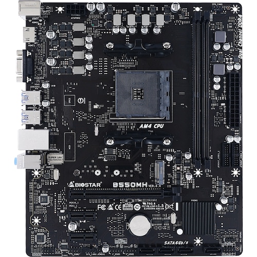 Tarjeta Madre BIOSTAR B550MH AMD AM4 2x DDR4 M.2 PCIe 4.0 Micro ATX 