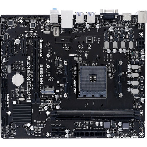 Tarjeta Madre BIOSTAR B550MH AMD AM4 2x DDR4 M.2 PCIe 4.0 Micro ATX 