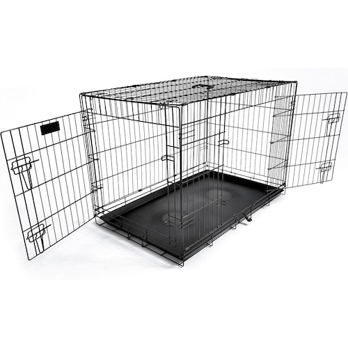 Transportadora Jaula Metalica Plegable 36 In Corral Perro Grande 92 cm 