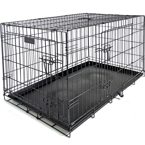Transportadora Jaula Metalica Plegable 36 In Corral Perro Grande 92 cm 
