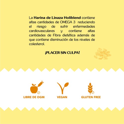 4 pack- Harina de Linaza- Holiblend- 250g cada una