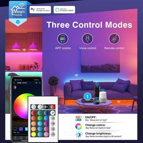 Tira De Luces Led Digital Inteligente 10 M C/control Remoto