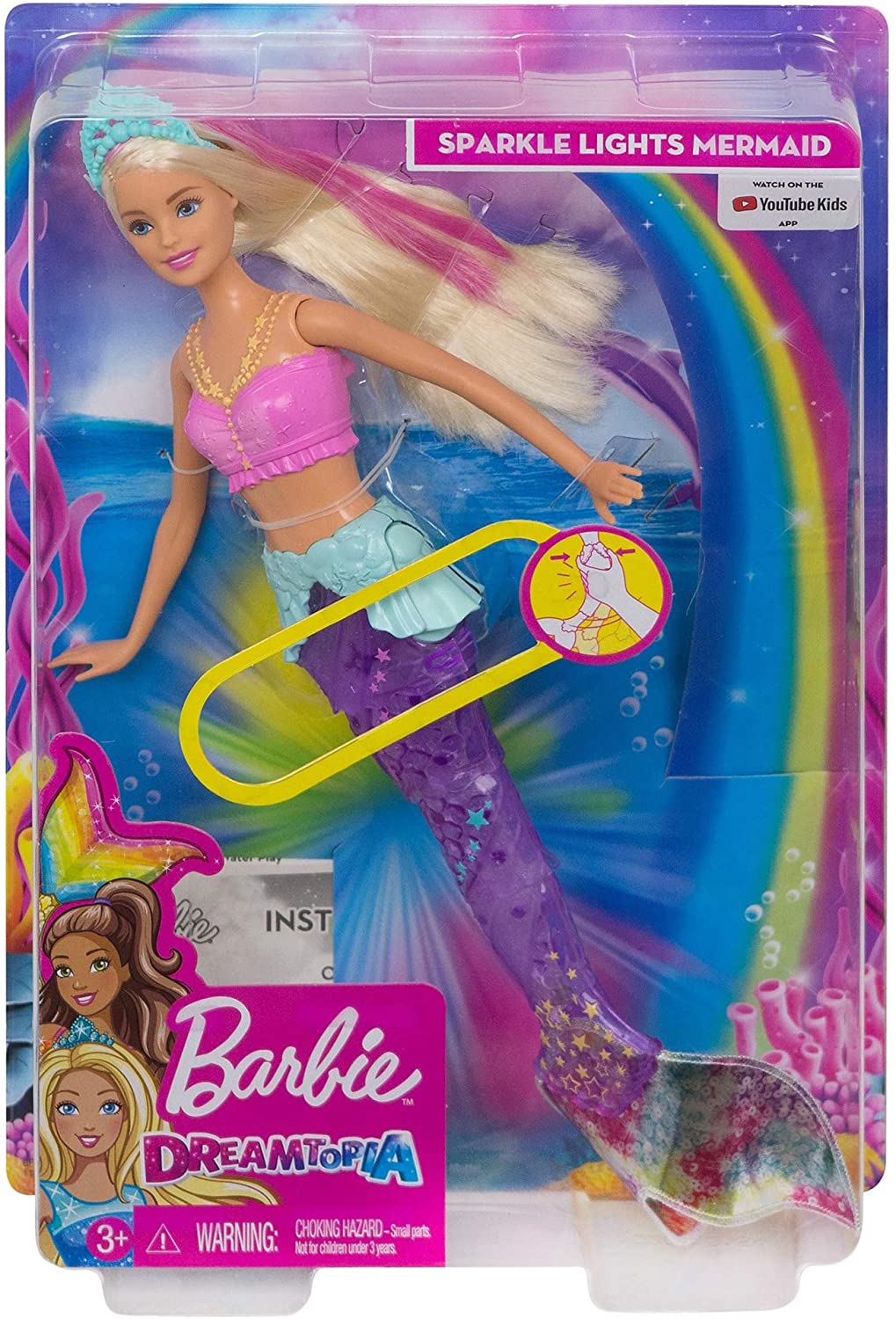 Barbie sirena nada y brilla online tiendas