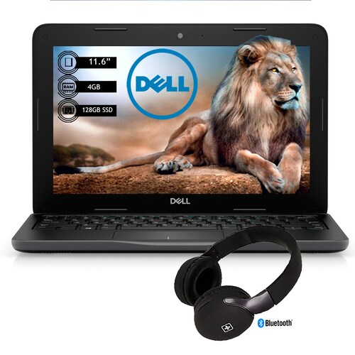 Laptop Dell Latitude 3190 Intel Celeron Ssd 128gb 4gb W10 + Audifonos