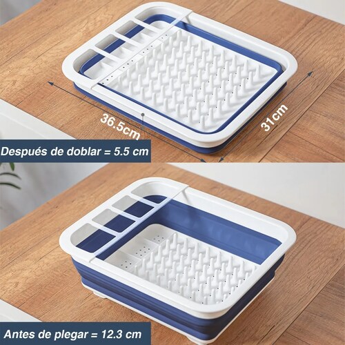 Escurridor Trastes Plegable Organizador Platos De Silicona