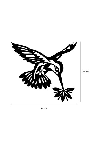Cuadro 3d Decorativo ANGELOZANO Adorno De Pared Colibrí Flor Artesanal Mdf