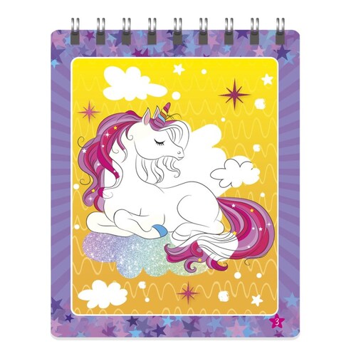 Libreta Color Splash con Pluma Mágica Unicornios