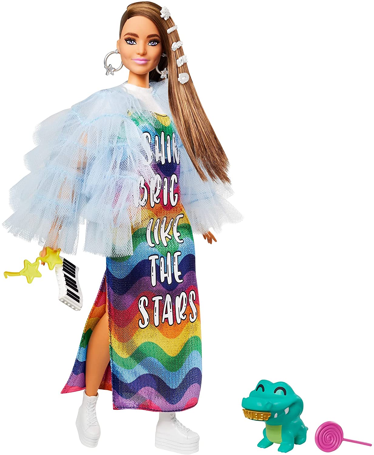 Barbie fashionista pelo online arcoiris