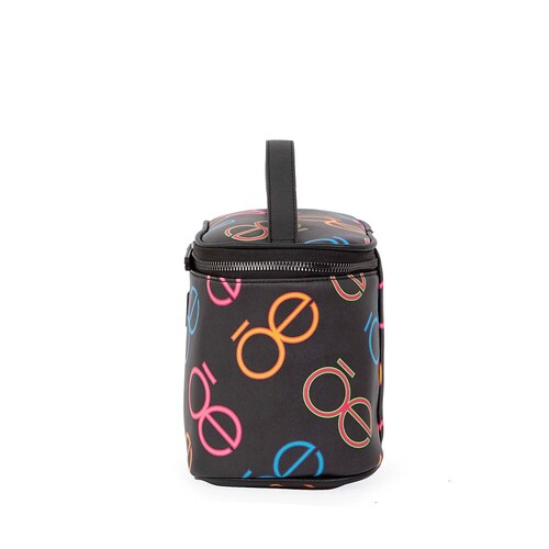 Cosmetiquera Cloe Grande Estampado Icónico color Negro