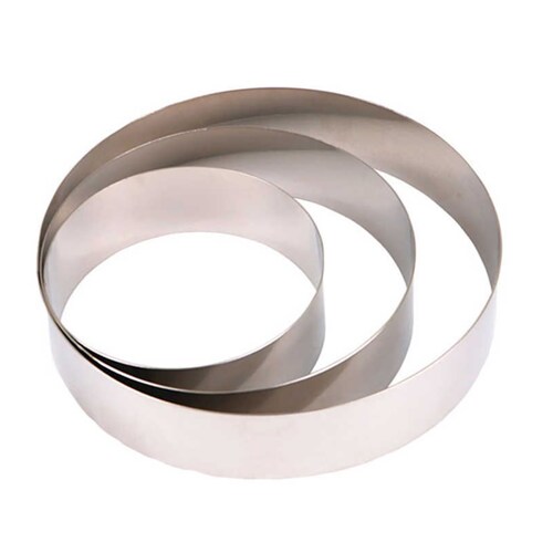 Aleissi Molde Para Pastel Mousse 3pz Redondo Acero Inoxidable