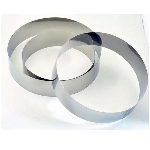 Aleissi Molde Para Pastel Mousse 3pz Redondo Acero Inoxidable