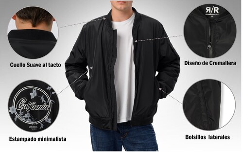 Chamarra Estampada  Negro, Caballero - Refinery Republic