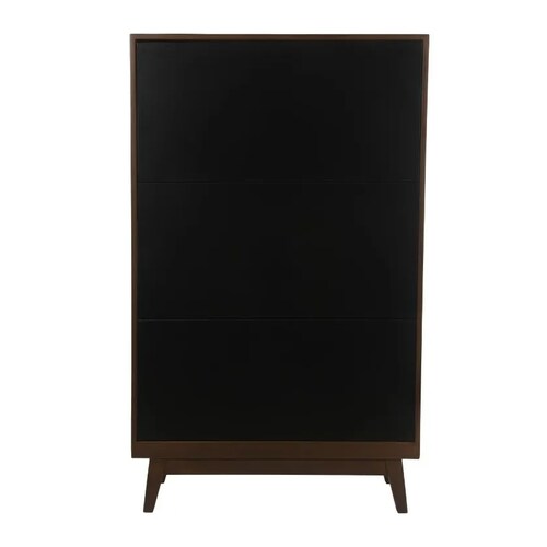 Zapatera Alfa Nogal con Negro Mueble Organizador Rack Zapatero Closet Tennis