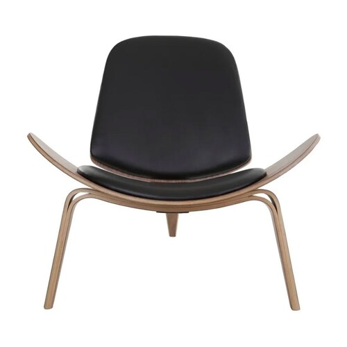Silla Eames Wegner Nogal Con Negro Comedor Sillas Moderna Minimalistas Retro