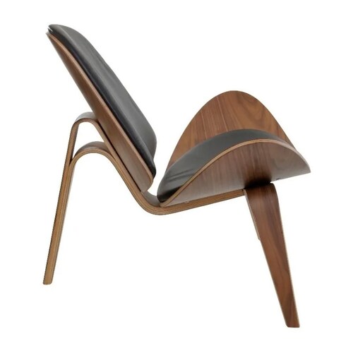 Silla Eames Wegner Nogal Con Negro Comedor Sillas Moderna Minimalistas Retro