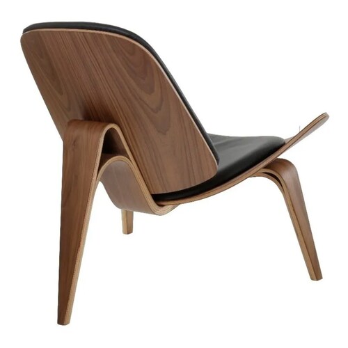 Silla Eames Wegner Nogal Con Negro Comedor Sillas Moderna Minimalistas Retro