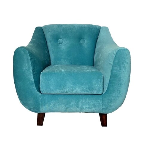 Sillon Individual Madrid Suede Turquesa Vintage Salas Modernas Minimalistas Retro