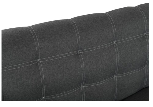 Sofá Irlanda Lino Gris Salas Modernas Minimalistas Lounge Sillones Retro