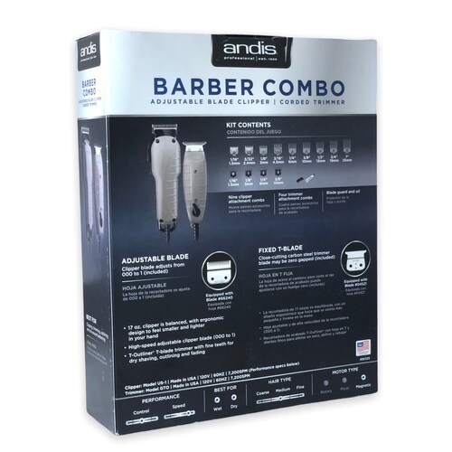 Clipper Cortadora Terminador Barber Combo Profesional Andis