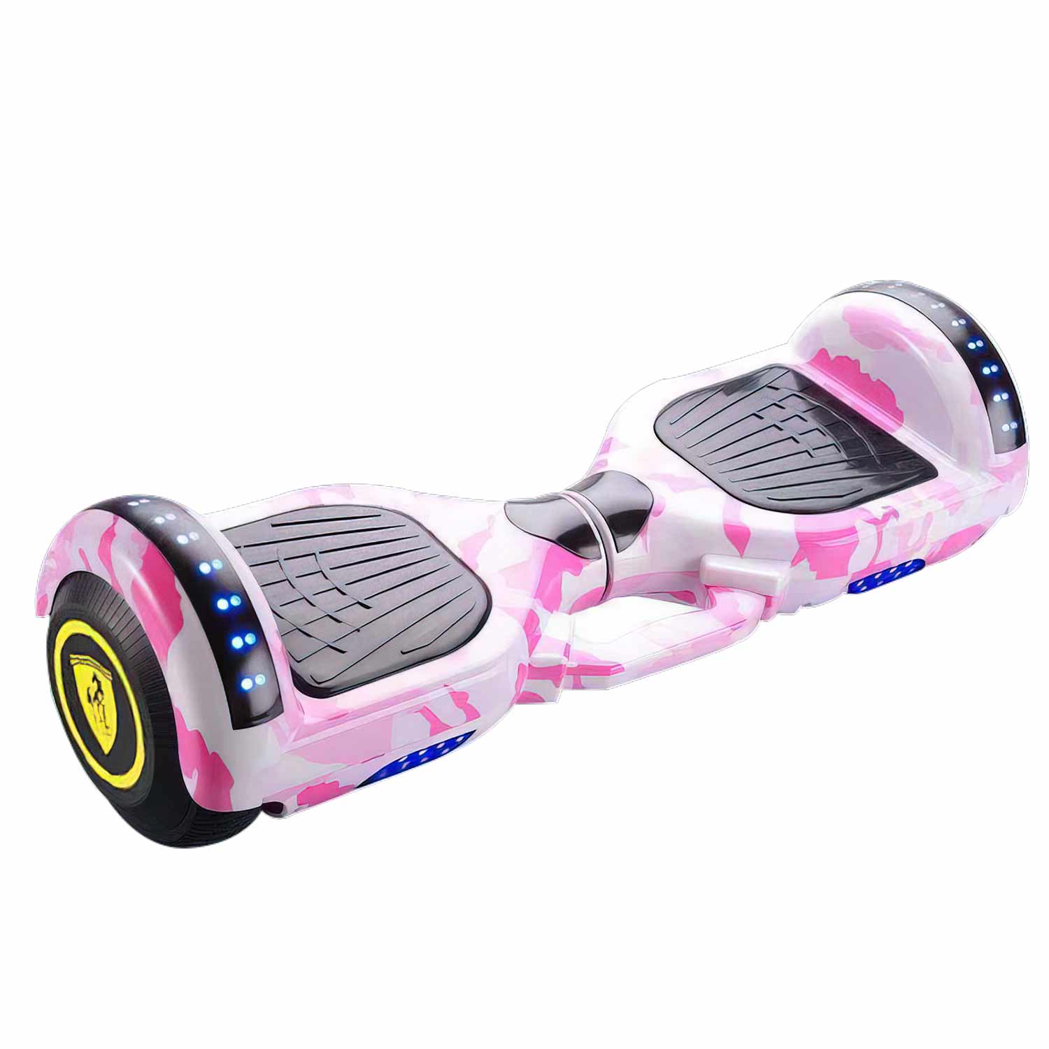 Patineta Electrica Estilo Hoverboard 12 km Bluetooth Luz Led Rosa