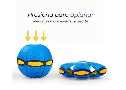 Pelota mágica Plegable, Frisbee, con luz led (Rojo)