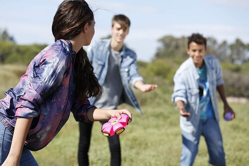 Pelota mágica Plegable, Frisbee, con luz led (Rojo)