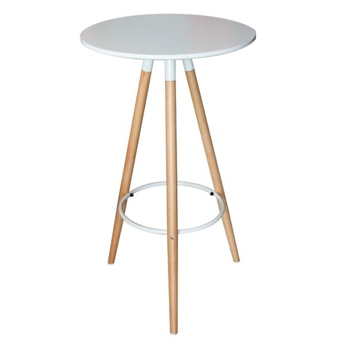 MESA ALTA REDONDA TIPO BARRA MINIMALISTA ESTILO EAMES