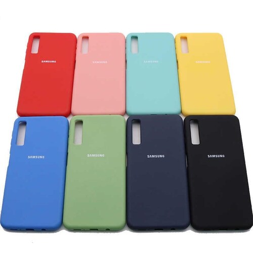 Case A7 2018 / A750 / A7 2019 Negro Logo Samsung Funda Protector