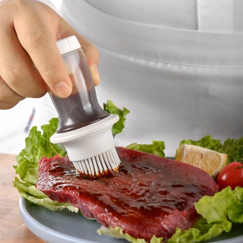 Brocha Dispensador de Silicón para Aceite Color Rosa.