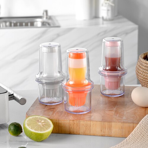 Brocha Dispensador de Silicón para Aceite Color Rosa.