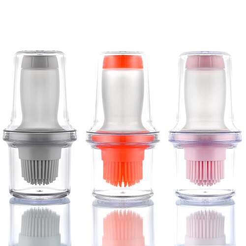 Brocha Dispensador de Silicón para Aceite Color Rosa.