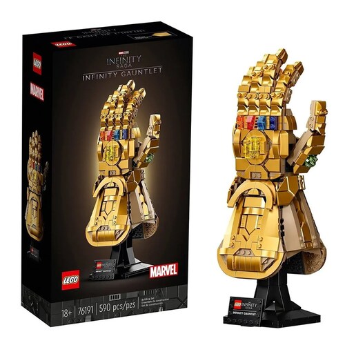 Set de construcción Lego Marvel Infinity gauntlet 590 piezas Guante del Infinito