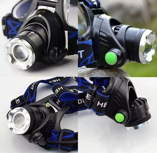 Lampara Minera Minero Led T6 Recargable Cabeza 2000 Lumens