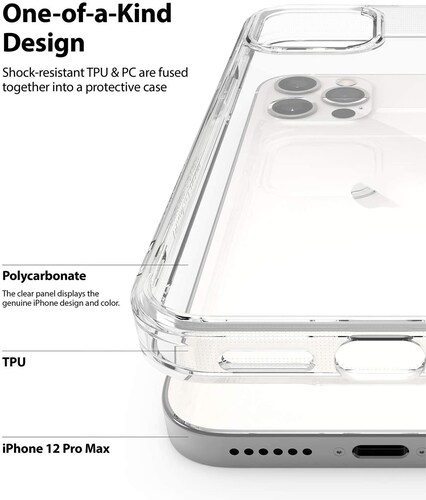 Funda para iPhone 12 Pro Max Ringke Fusion Ligera Negro