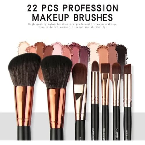 Set 22 Brochas Maquillaje Profesional Cepillos Ojos Maange