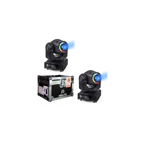 2 Cabezas Móviles Contour 30 Case Megaluz Tira De Leds.