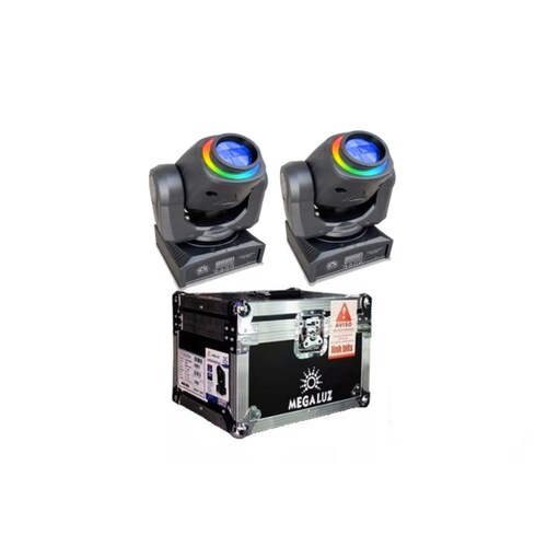2 Cabezas Móviles Contour 30 Case Megaluz Tira De Leds.