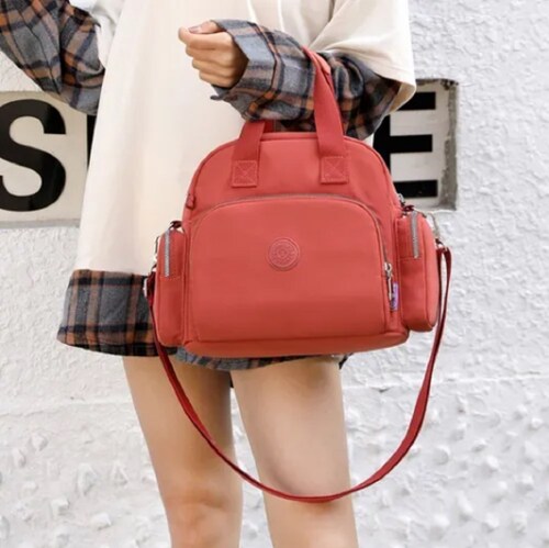 Mochila Bolso Mujer Nylon Multifuncional Con Usb 
