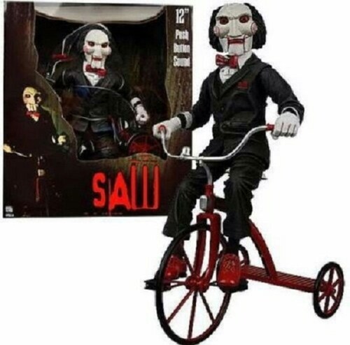 Figura de Billy con Triciclo y Sonido Saw - NECA