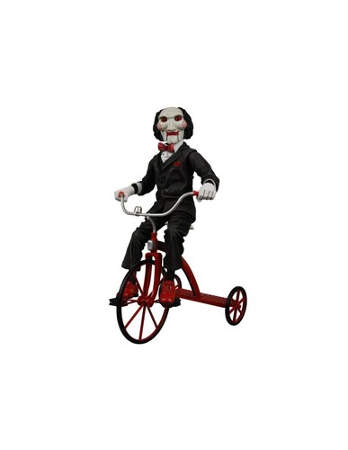 Figura de Billy con Triciclo y Sonido Saw - NECA